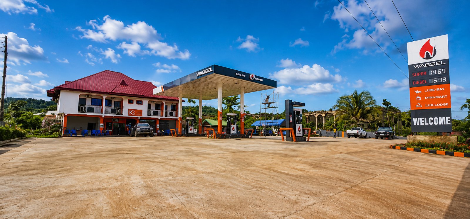 WABSEL service station supplied in the corporate photo set